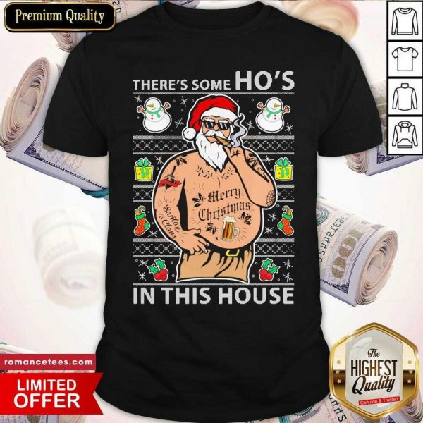 Santa Wap There’s Some Ho’s In This House Christmas Shirt- Design By Sheenytee.com