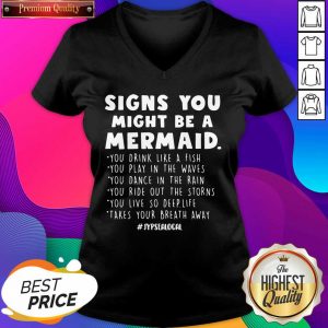 Signs You Might Be A Mermaids V-neck- Design By Sheenytee.com
