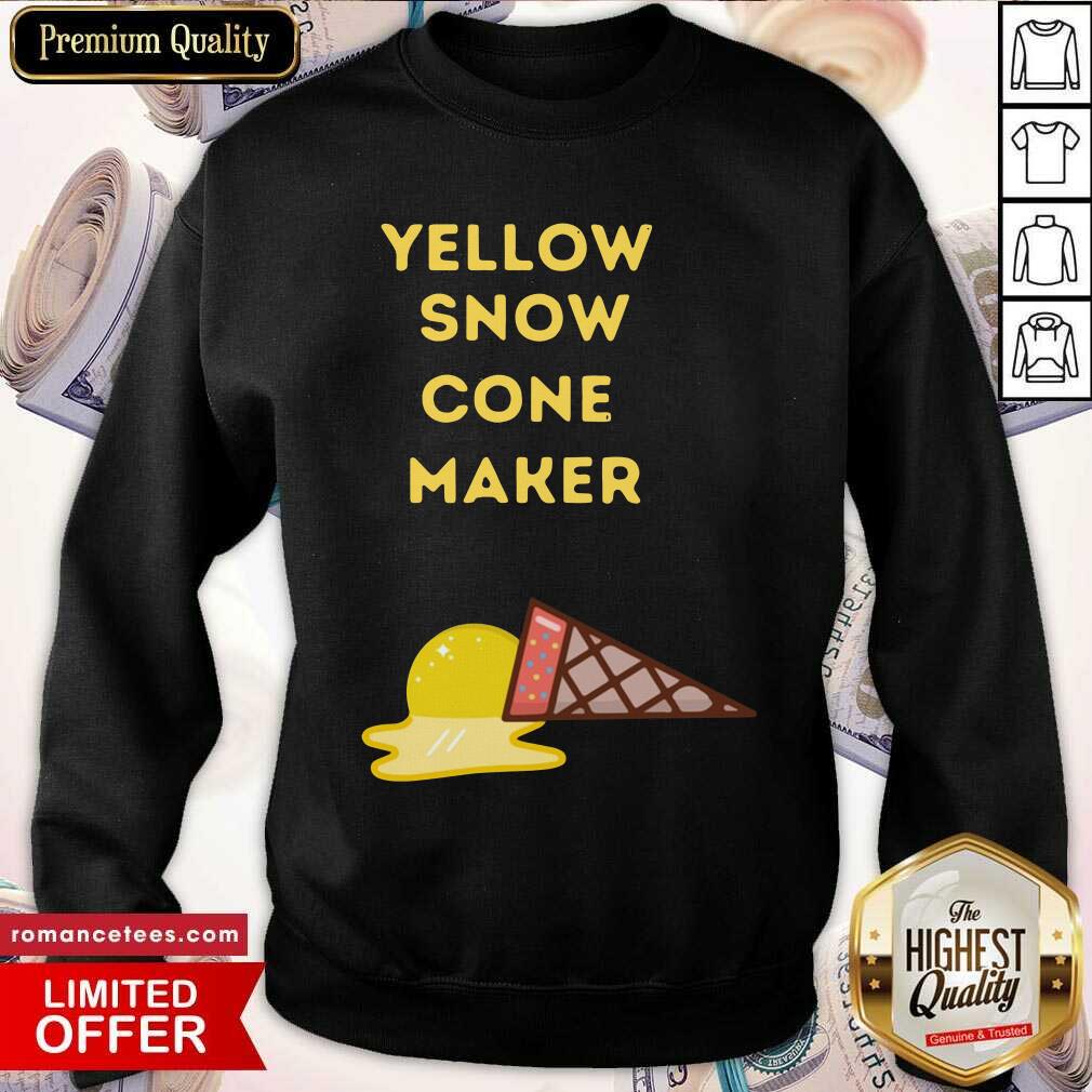 Yellow Snow Cone Maker Sweatshirt- Design By Sheenytee.com