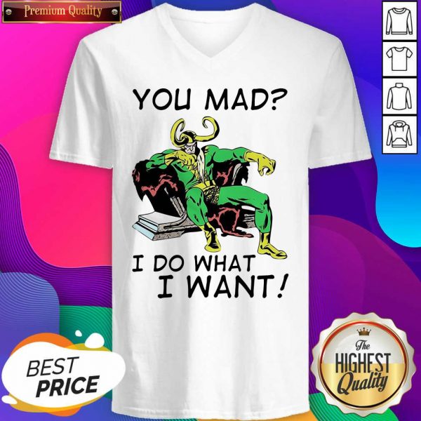 Marvel Loki You Mad I Do What I Want V-neck- Design By Sheenytee.com