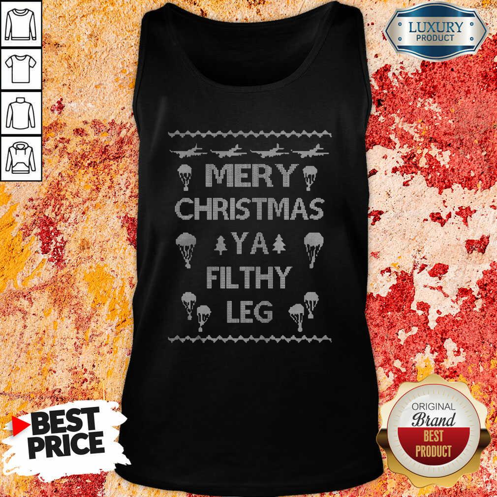  Merry Christmas Ya Filthy Leg Ugly Christmas Tank Top-Design By Soyatees.com