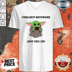 Baby Yoda Best Boyfriend Love You I Do V-neck- Design By Sheenytee.com