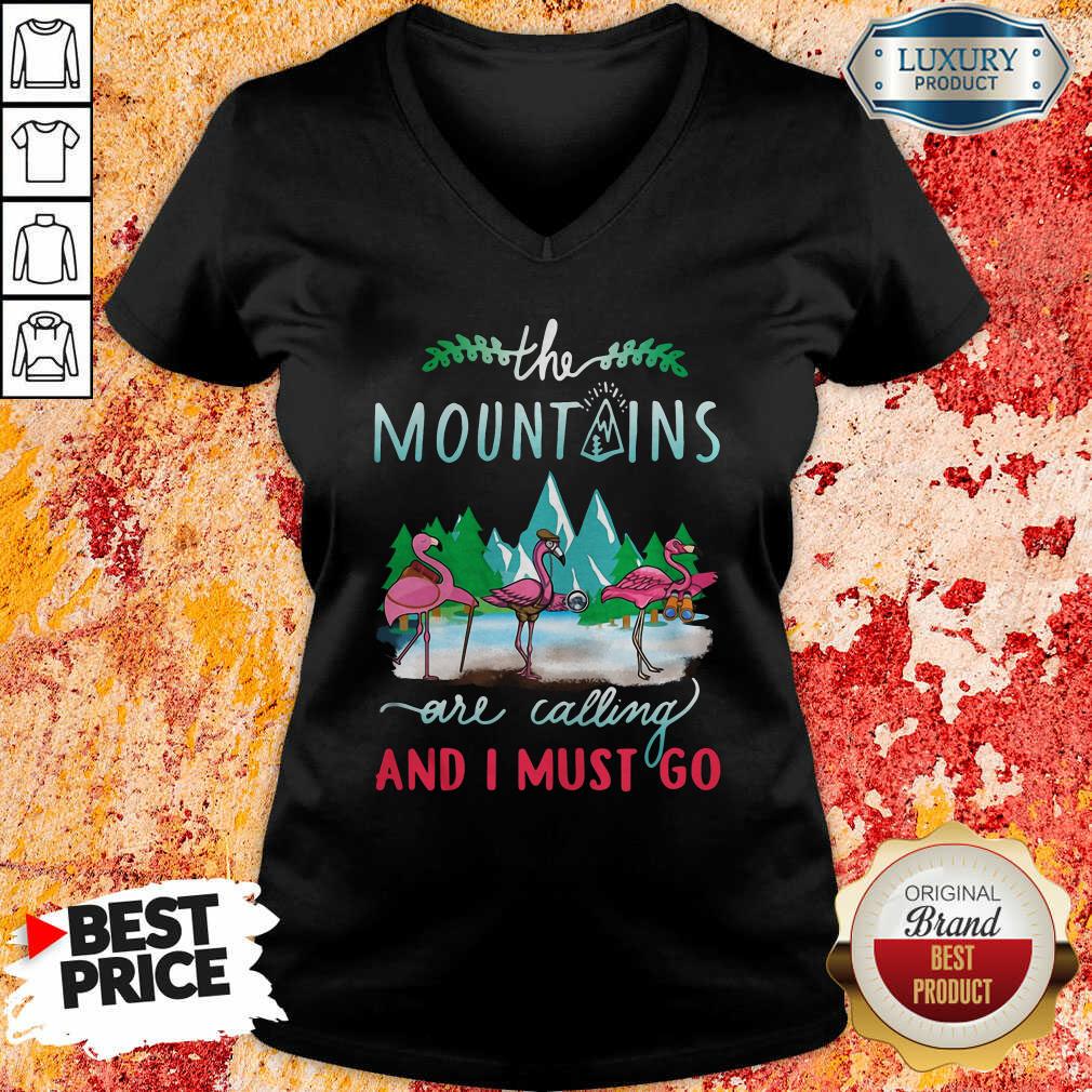  Crane The Mountains Are Calling And I Must Go V-neck- Design By Sheenytee.com