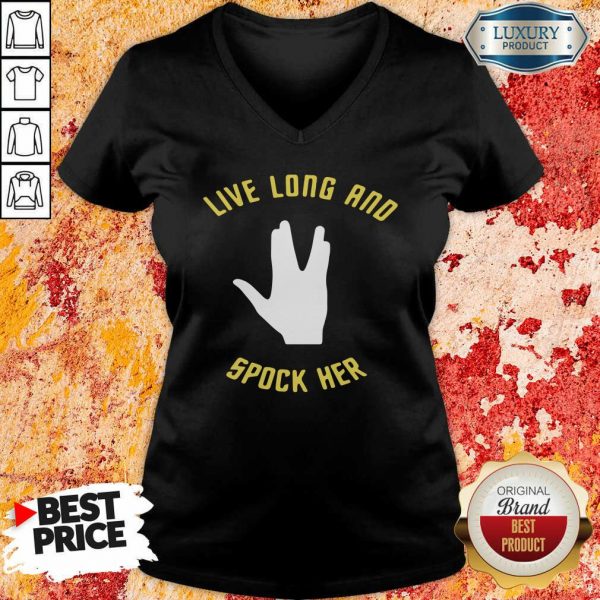 Live Long And Spock Her V-neck- Design By Sheenytee.com