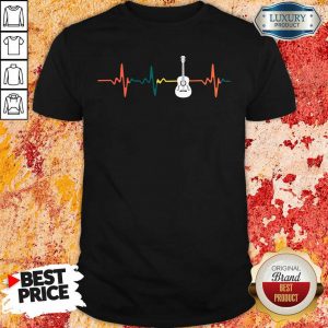 Vintage Guitar Heartbeat Shirt- Design By Sheenytee.com