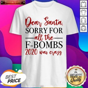 Dear Santa Sorry For All The F-bombs 2020 Was Crazy Shirt- Design By Sheenytee.com