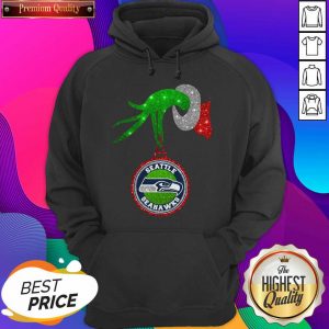 Grinch Hand Holding Seattle Seahawks Christmas Hoodie- Design By Sheenytee.com