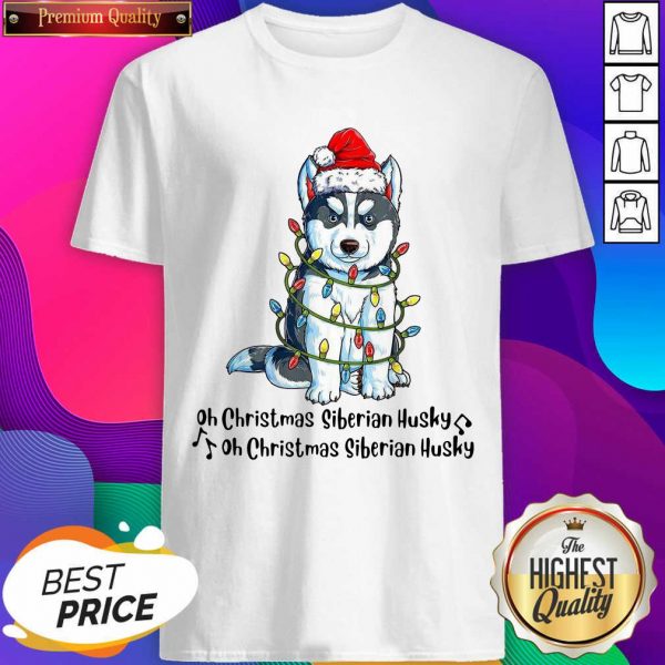 Husky Santa Light Oh Christmas Siberian Husky Oh Christmas Siberian Husky Shirt- Design By Sheenytee.com