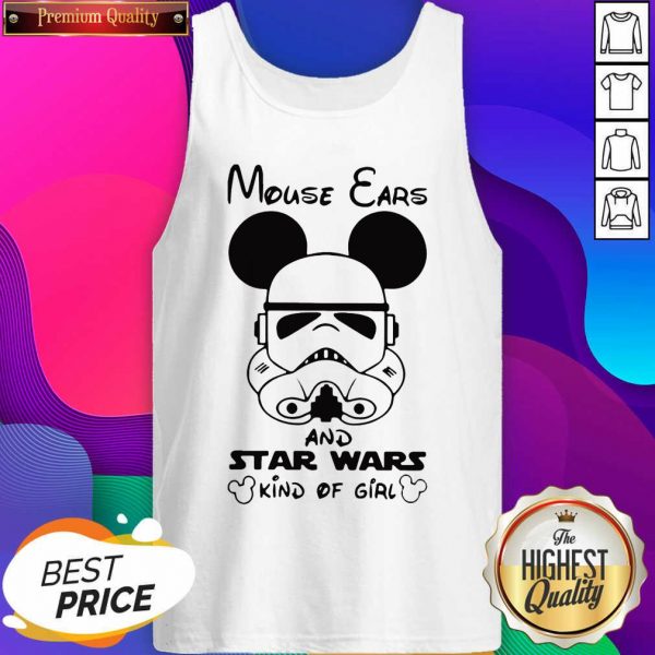 Mouse Ears And Star Wars Kind Of Girl Tank Top- Design By Sheenytee.com