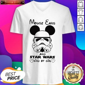 Mouse Ears And Star Wars Kind Of Girl V-neck- Design By Sheenytee.com