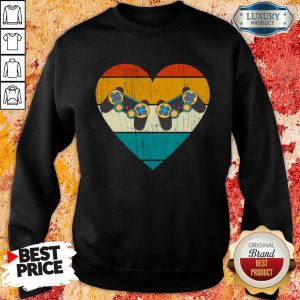 Happy Heart Video Gamer Mens Valentines Day 2 Sweatshirt