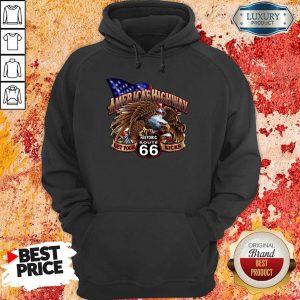 Happy Large Eagle Americas Historic Route 66 Hoodie