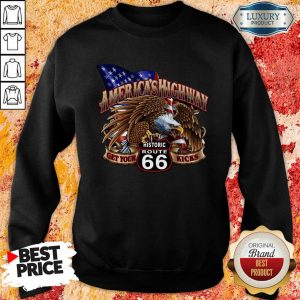 Happy Large Eagle Americas Historic Route 66 Sweatshirt