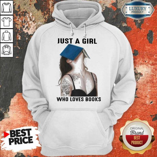 Worried A Girl Who Loves Books 1 Hoodie