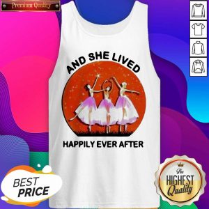 3 Ballet Girls And She Lived Happily Ever After Tank Top - Design by Sheenytee.com