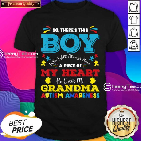 Boy Calls Me Grandma 9 Autism Awareness Shirt - Design by Sheenytee.com