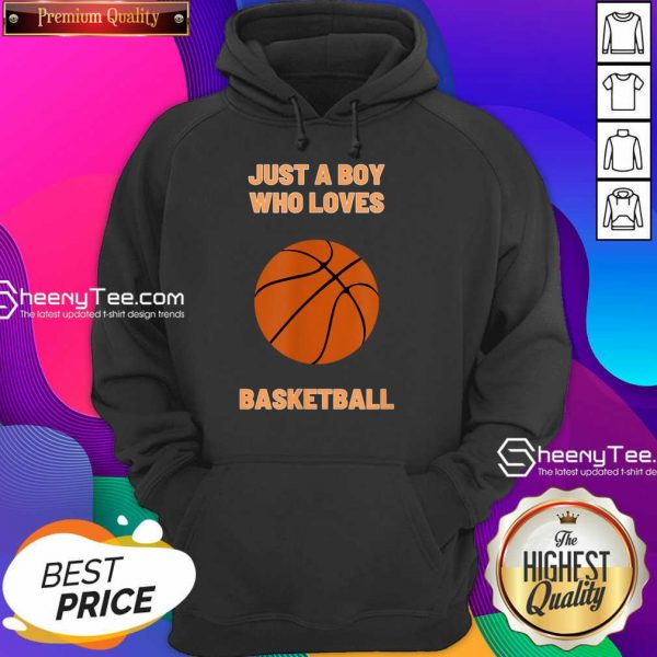 Just A Boy Who Loves 1 Basketball Hoodie - Design by Sheenytee.com