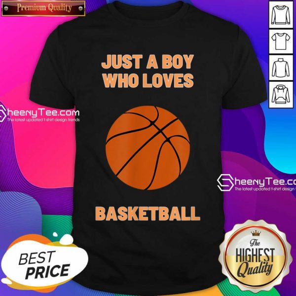 Just A Boy Who Loves 1 Basketball Shirt - Design by Sheenytee.com