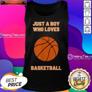 Just A Boy Who Loves 1 Basketball Tank Top - Design by Sheenytee.com