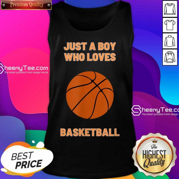 Just A Boy Who Loves 1 Basketball Tank Top - Design by Sheenytee.com