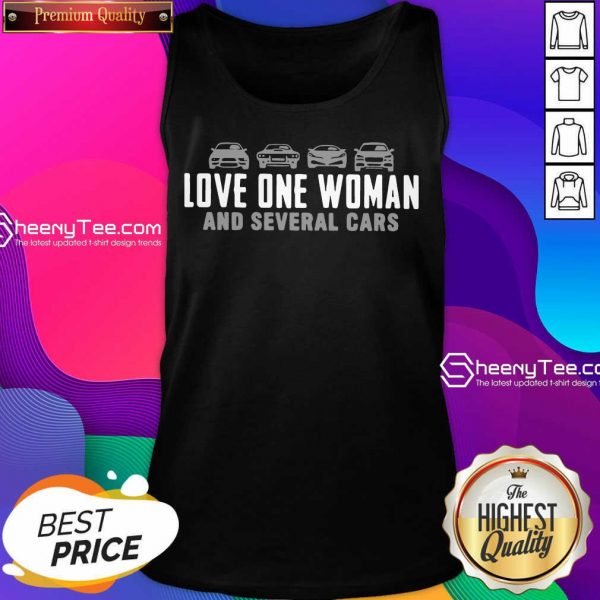 Love One Woman And 1 Several Cars Tank Top - Design by Sheenytee.com