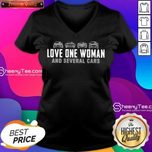 Love One Woman And 1 Several Cars V-neck - Design by Sheenytee.com