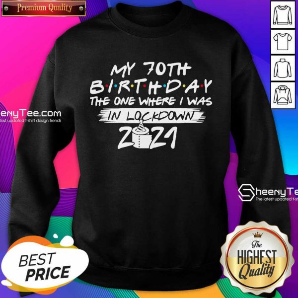 My 70th Birthday I Was In Lockdown 2021 Sweatshirt - Design by Sheenytee.com