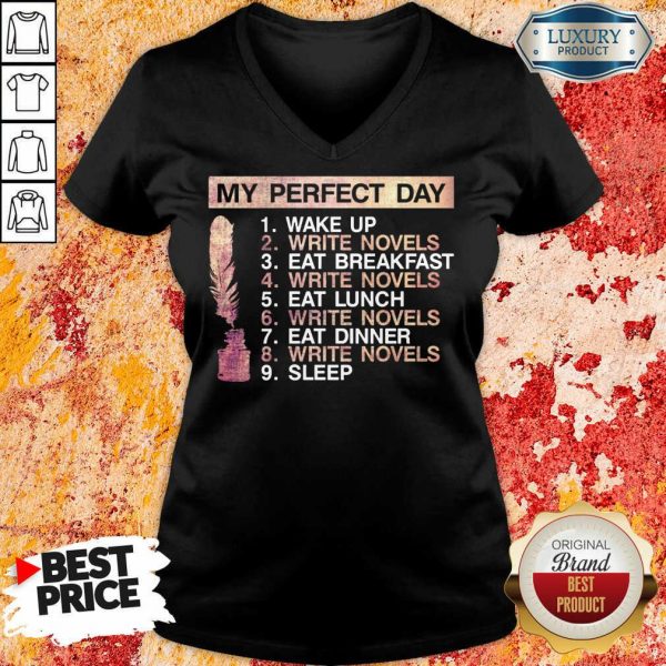Awesome Writer My Perfect Day V-neck