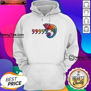 Comma Chameleon Funny 80s Throwback Hoodie