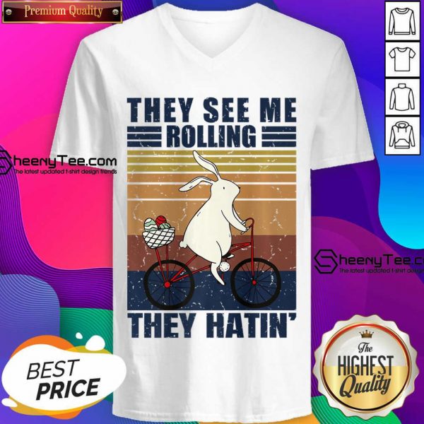 They See Me Rolling They Hatin' Rabbit V-neck