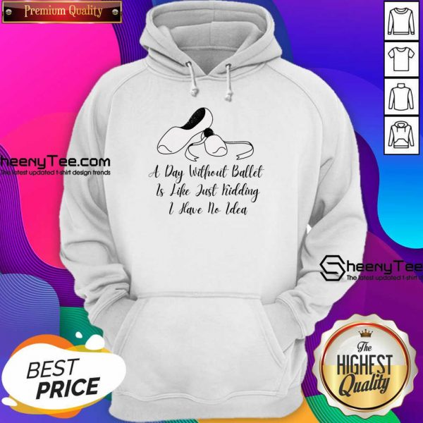 A Day Without Ballet Is Like Just Kidding I Have No Idea Hoodie