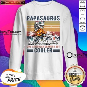 Papasaurus Like A Regular Grandpa But Cooler Dinosaur Sweatshirt