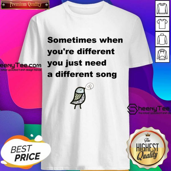 Sometimes When You're Different You Just Need A Different Song Shirt