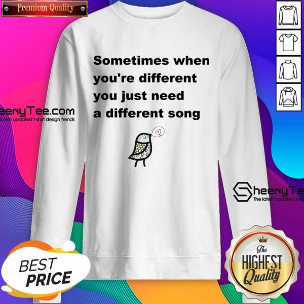 Sometimes When You're Different You Just Need A Different Song Sweatshirt