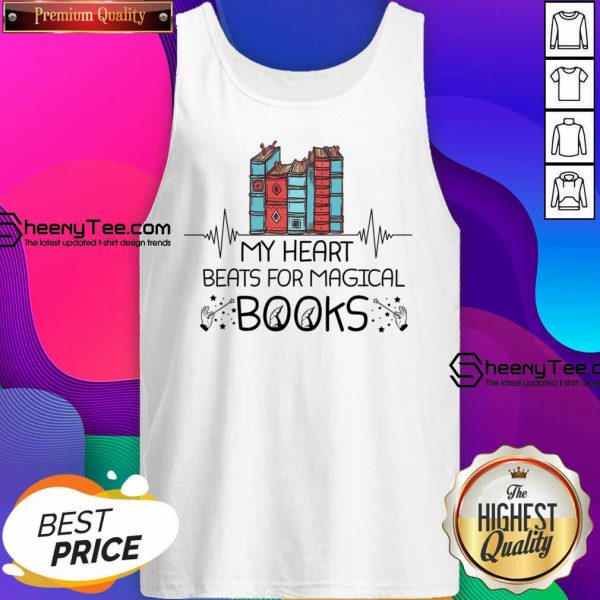 My Heart Beats For You Magical Books Tank Top
