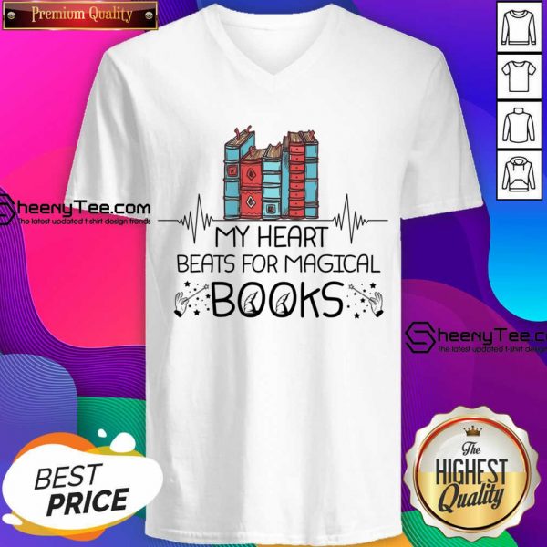 My Heart Beats For You Magical Books V-neck